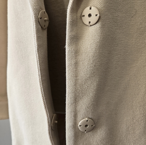 ARTICO MILANO  Cream Cotton Lightweight Coat. Size M-L - Picture 6 of 13